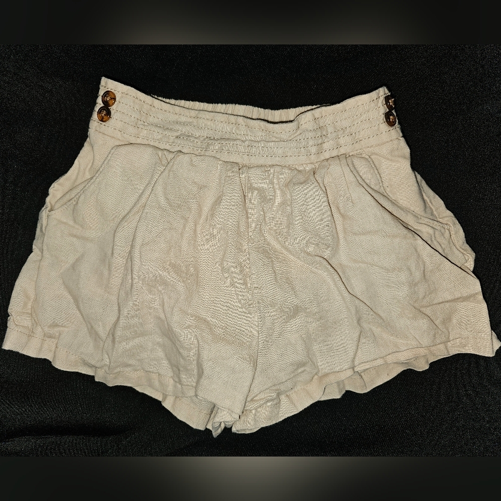 Janie And Jack Girls Beige Tan Lined Shorts Size 3